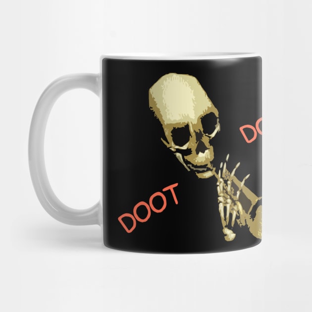 Doot Doot Mr Skeletal Skull Trumpet Meme by Barnyardy